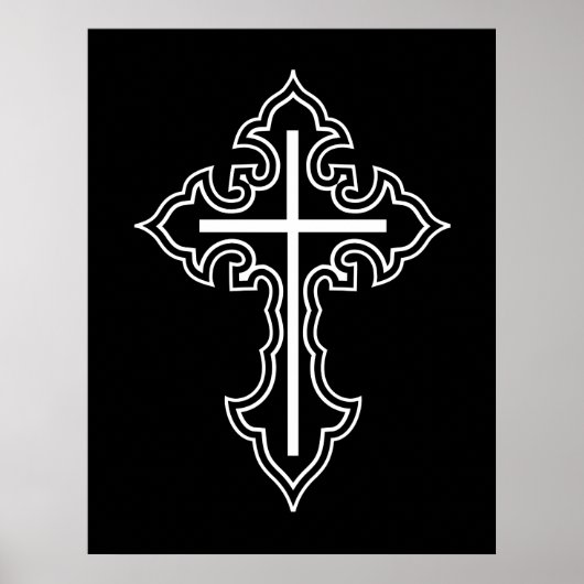 Poster Croix chrétienne (Devant)