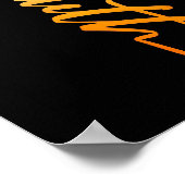 Poster Croix chrétienne de la foi Ruban orange de sensibi (Coin)