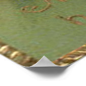 Poster Croix chrétienne en or Lys de Pâques (Coin)
