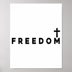 Poster Croix chrétienne patriotique Dom