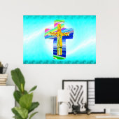 Poster Croix chrétienne surréaliste (Bureau à domicile)