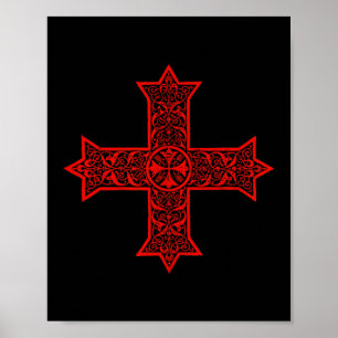 Poster Croix copte Église orthodoxe copte Christ oriental