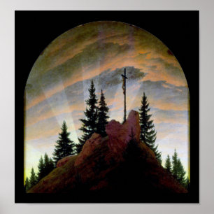 Poster Croix dans les montagnes, Friedrich