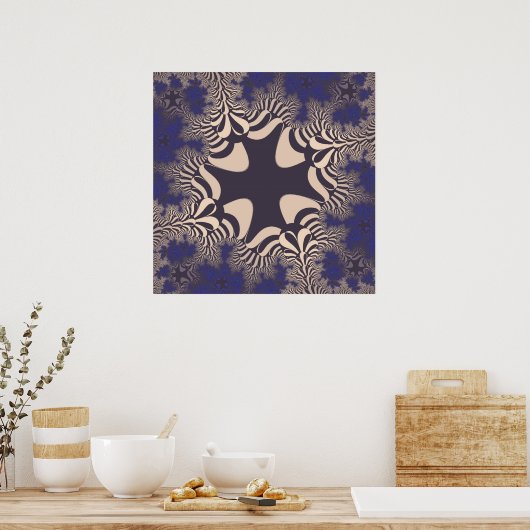Poster Croix de chrome bleu (Cuisine)