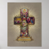 Poster Croix de Pâques chrétienne Résurrection Jésus Chri (Devant)