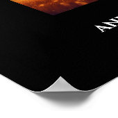 Poster Croix d'or dans un pré d'automne à l'aube (Coin)