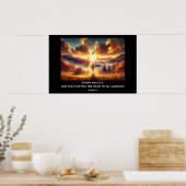 Poster Croix d'or dans un pré d'automne à l'aube (Cuisine)