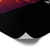 Poster Croix d'or sous un glorieux lever de soleil (Coin)