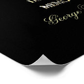 Poster Croix dorée typographique religieuse mémorielle Ph (Coin)