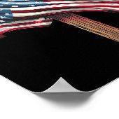 Poster Croix Du Drapeau Pour Les Chrétiens Américains Pat (Coin)