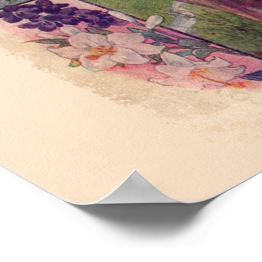 Poster Croix et arbre Christian Print (Coin)