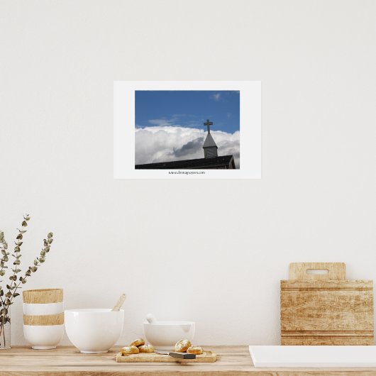 Poster Croix et nuages (Cuisine)