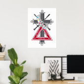 Poster Croix freemasonique (Bureau à domicile)