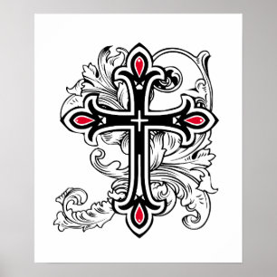 Poster Croix gothique