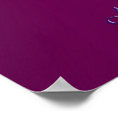 Poster Croix gothique à l'apparence bossée en violet avec (Coin)