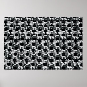 Poster Croix grise et noire