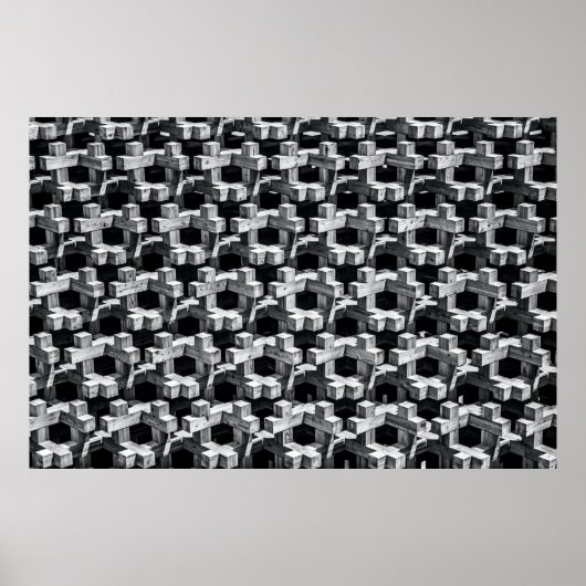Poster Croix grise et noire (Devant)