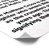 Poster Croix maltaise (Coin)