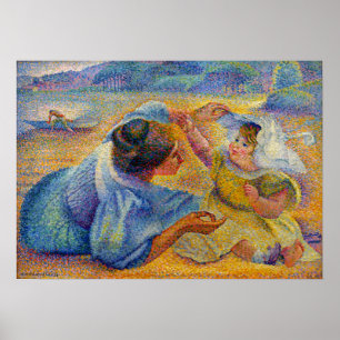 Poster Croix - Mère Jouant Avec Son Enfant 1897