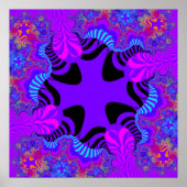 Poster Croix noire et violette (Devant)