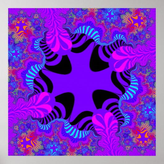 Poster Croix noire et violette (Devant)