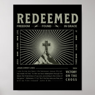 Poster Croix Rachetée Chrétien Pâques Ephésiens Hommes Fe