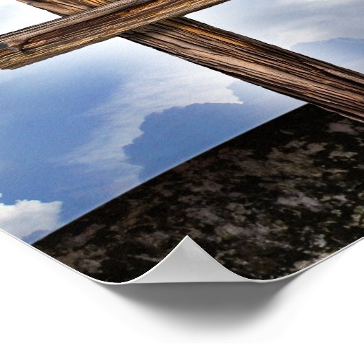 Poster Croix robuste avec ciel (Coin)