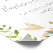 Poster Croix rose et fleurs blanches | Bienvenue au baptê (Coin)