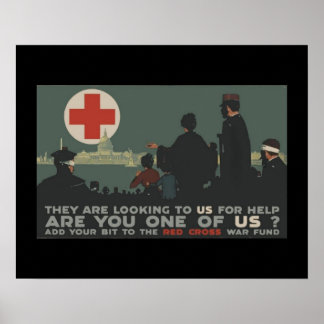 Poster Croix-Rouge de la Première Guerre mondiale