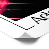 Poster Croix Rouge Et Rose Industrielle Abstraite (Coin)