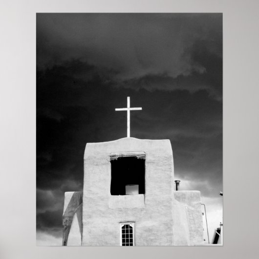 Poster Croix sur la plus ancienne église, San Miguel, Pèr (Devant)