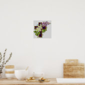 Poster Croix Violette Et Fleurs (Cuisine)
