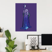 Poster Crone Moon déesse Pagan Art Wiccan (Bureau à domicile)