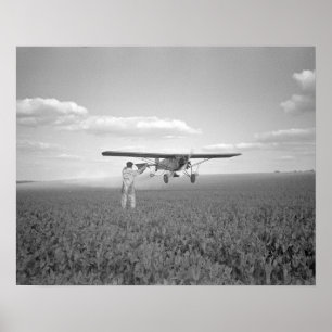Poster Crop Duster, 1938. Photo vintage