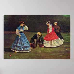 Poster Croquet Par Homer Winslow (Meilleure Qualité)