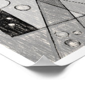 Poster Croquis Abstrait #747 (Coin)
