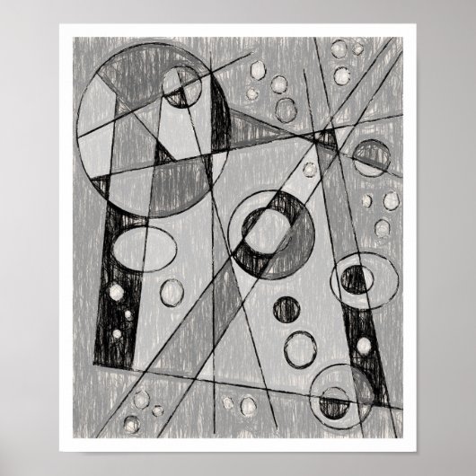 Poster Croquis Abstrait #747 (Devant)
