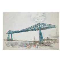 Croquis artistique du pont transbordeur de Middles
