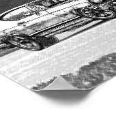 Poster Croquis au crayon Chevelle 1968 (Coin)