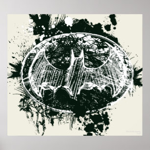 Poster Croquis Batman Grunge Splatter
