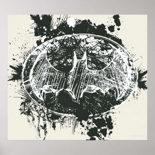 Poster Croquis Batman Grunge Splatter (Devant)