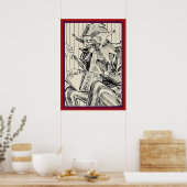 Poster Croquis Black & White Joker (Cuisine)