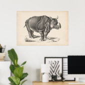 Poster Croquis Brodtmann Rhinoceros (Bureau à domicile)