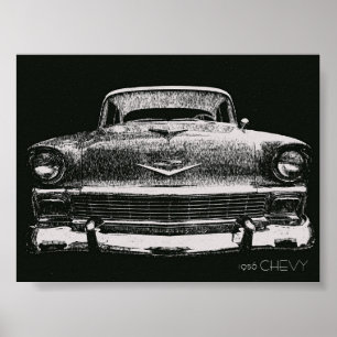 POSTER CROQUIS DE 1956 CHEVY
