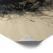 Poster Croquis de chat noir "Feline Enigma" (Coin)