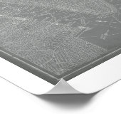 Poster Croquis de la carte de New York (Coin)