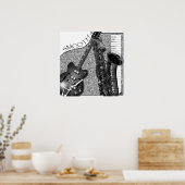 Poster Croquis de l'affiche Smooth Jazz (Cuisine)