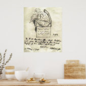 Poster Croquis de Lovecraft 1934 (Cuisine)