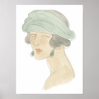 Croquis de mode Flapper - Portrait