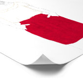 Poster Croquis de mode - Jupe rouge (Coin)